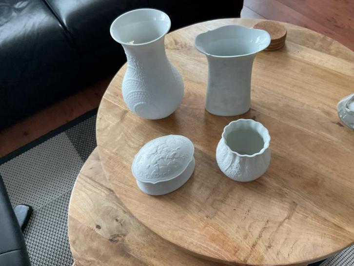 Kaiser Porselein vazen en dekselpot - M. Frey gesigneerd, Antiek en Kunst, Antiek | Vazen, Ophalen of Verzenden