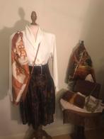 ESSENTIEL ANTWERP ROK Cognac/Dark Brown, Maat 38/40 (M), Verzenden, Zo goed als nieuw, Onder de knie