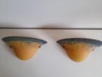2 x Art nouveau wandlamp "art de france",pate de verre., Ophalen