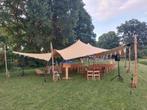 Huur Charmante Stretchtent 10 x 15 m voor feest of bruiloft, Tuin en Terras, Partytenten, Opvouwbaar, Partytent, 6 meter of meer