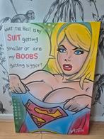 Supergirl Schilderij van Alvin Silvrants, Antiek en Kunst, Kunst | Schilderijen | Klassiek, Ophalen of Verzenden