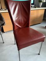 Eetkamerstoelen leer roodbruin 4 stuks, Huis en Inrichting, Stoelen, Gebruikt, Overige kleuren, Leer, Ophalen of Verzenden