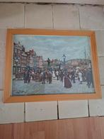 Schilderij Rotterdam Grote Markt 1898 Pieter vd Doel, Ophalen of Verzenden