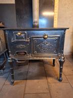Prachtig antiek gietijzeren fornuis, Ophalen, Gebruikt, Houtkachel, Vrijstaand