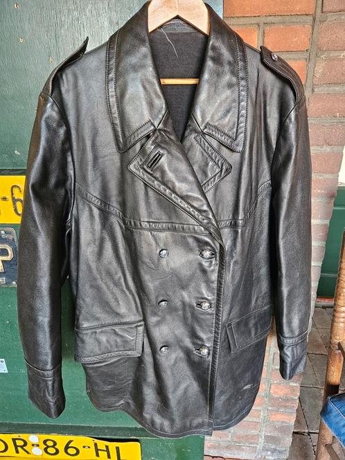 Leren jas, motor politie. XL, Kleding | Heren, Jassen | Winter, Zo goed als nieuw, Maat 56/58 (XL), Bruin, Ophalen of Verzenden