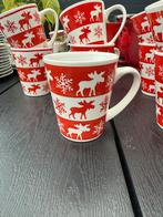 Kerst Beker met Rendieren, Huis en Inrichting, Keuken | Servies, Ophalen, Keramiek, Zo goed als nieuw, Overige stijlen