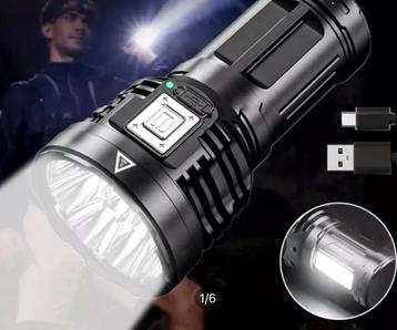 Nieuwe 8 leds krachtige oplaadbare zaklamp met usb beschikbaar voor biedingen