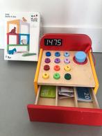 Playtime kassa + houten blokjes, Kinderen en Baby's, Speelgoed | Houten speelgoed, Gebruikt, Ophalen of Verzenden