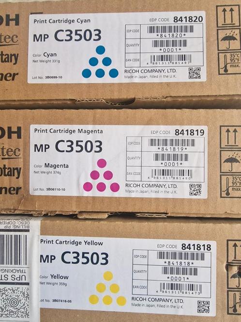 Ricoh MP C3503 Toner Set - Cyaan, Magenta, Geel - Nieuw, Computers en Software, Printerbenodigdheden, Nieuw, Toner, Ophalen of Verzenden