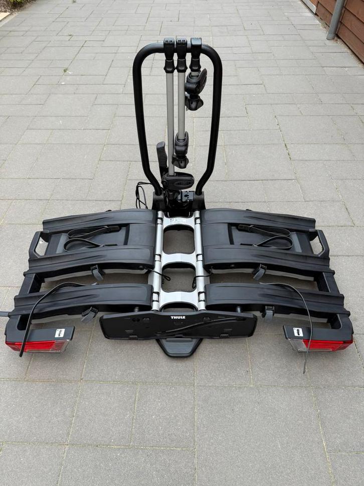 Thule EasyFold 934 XT 3 fietsendrager, Auto diversen, Fietsendragers, Zo goed als nieuw, Trekhaakdrager, Brede banden, Elektrische fiets