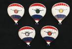 DAF ballon broche's zilverkleur emaille (5x), Verzenden, Nieuw, Transport, Speldje of Pin