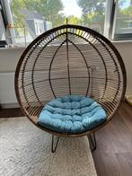 Hippe Riet Lounge Stoel - Hangend of Staand, Ophalen, Zo goed als nieuw, Riet of Rotan, 75 tot 100 cm