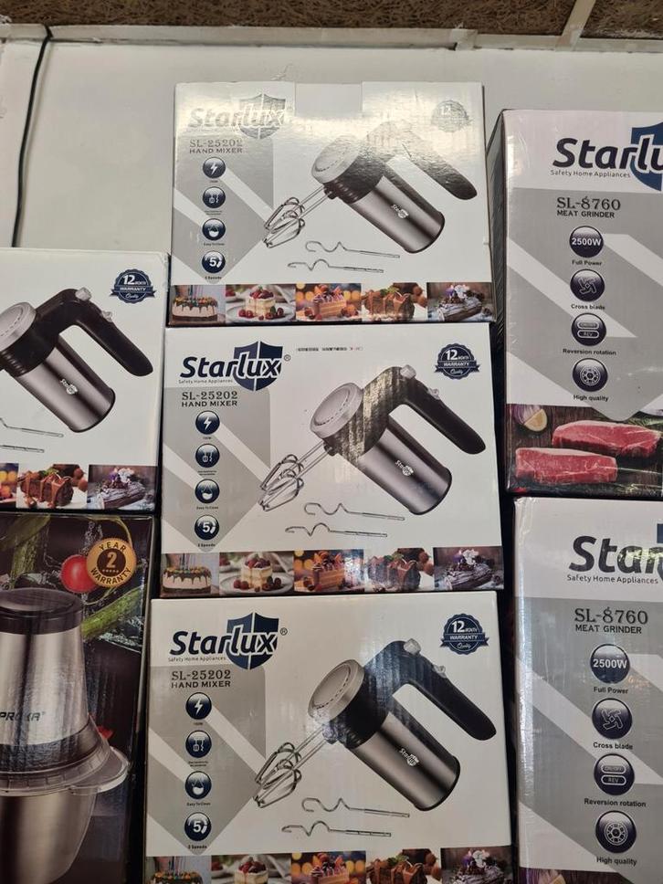 Starlux Handmixer - Nieuw, Witgoed en Apparatuur, Keukenmixers, Nieuw, Minder dan 1 liter, 3 snelheden of meer, Ophalen of Verzenden
