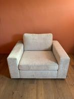 Sofa stoel – Loveseat wit ivoor met rib, Huis en Inrichting, Ophalen, Eenpersoons, 75 tot 100 cm, Zo goed als nieuw
