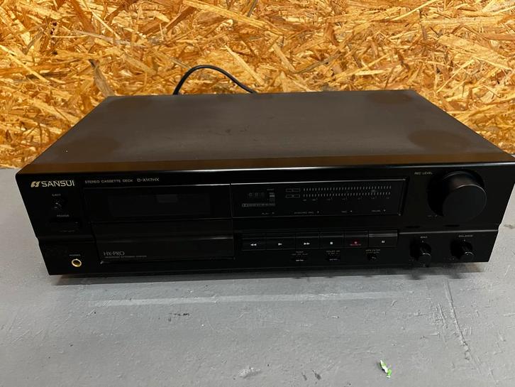 Sansui D-X117HX Stereo Cassettedeck - Vintage! - ReK4, Audio, Tv en Foto, Cassettedecks, Enkel, Overige merken, Tape counter, Ophalen of Verzenden