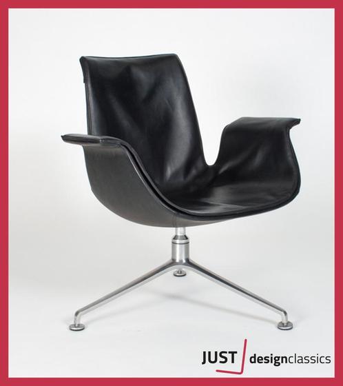 Walter Knoll FK 6726 Lounge Chair Zwart Leder, Huis en Inrichting, Fauteuils, Zo goed als nieuw
