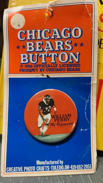 Button Chicago Bears in originele verpakking 1986 beschikbaar voor biedingen
