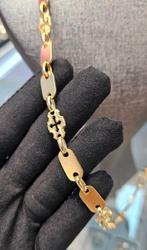 Uniek platte massief 14k gouden ketting, Ophalen of Verzenden, Zo goed als nieuw, Goud, Goud