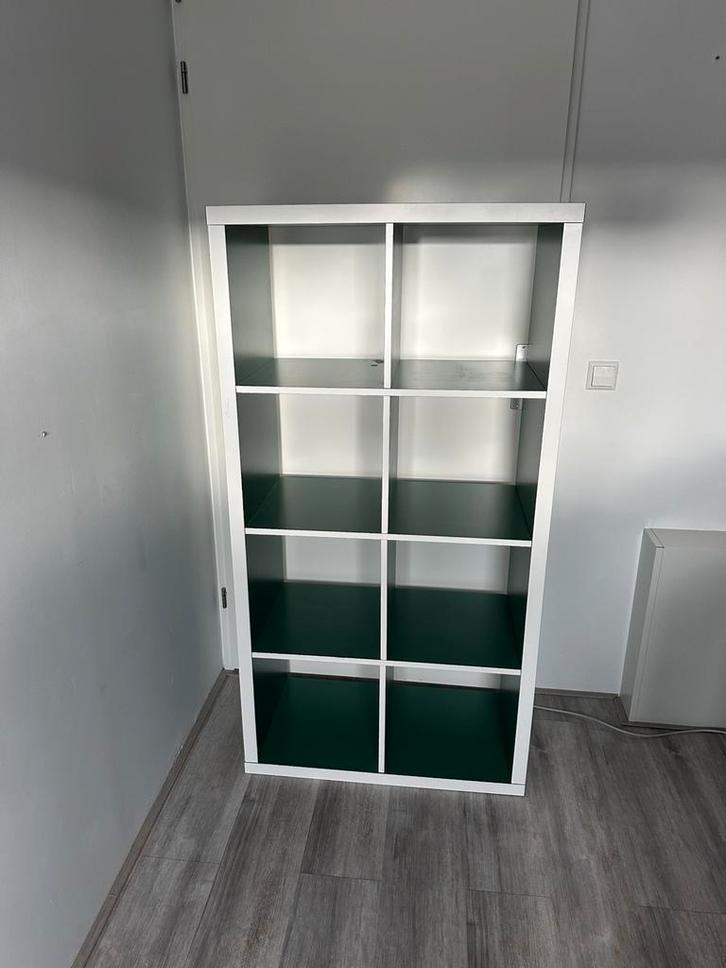 Kallax IKEA vakkenkast groen wit, Huis en Inrichting, Kasten | Vitrinekasten, Gebruikt, Minder dan 100 cm, 50 tot 100 cm, 25 tot 50 cm