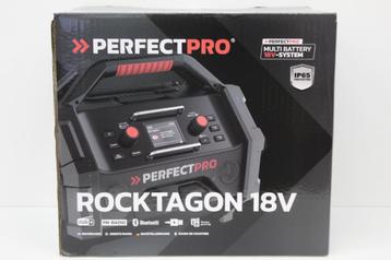 NIEUW IN DOOS: PerfectPro Rocktagon 18V Bouwradio + adapter! beschikbaar voor biedingen