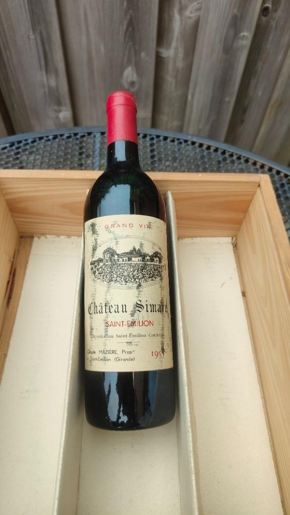 Chateau Simard saint Emilion 1955, Verzamelen, Wijnen, Zo goed als nieuw, Overige typen, Overige gebieden, Vol, Ophalen of Verzenden