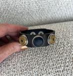 Noosa Amsterdam donkerblauwe leren armband S, Ophalen of Verzenden, Zo goed als nieuw, Blauw, Leer