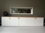 IKEA Bestå dressoir met massief eiken plank, Huis en Inrichting, Kasten | Dressoirs, Ophalen, 200 cm of meer, 25 tot 50 cm, Gebruikt