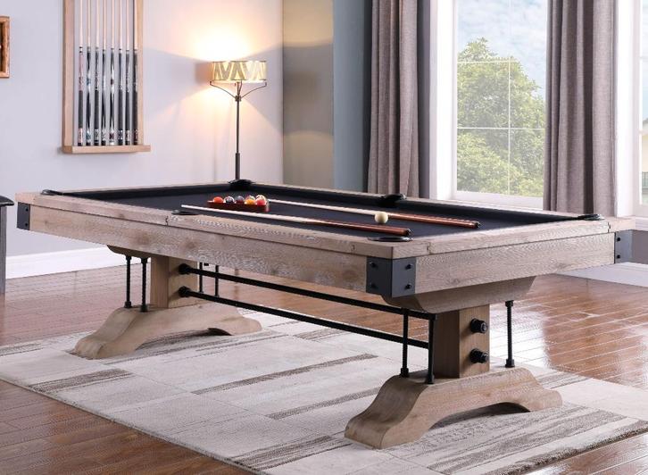 Pooltafel Lexor Industrial 8ft Vintage-Oak Pooltafelland, Sport en Fitness, Biljarten en Poolen, Nieuw, Pooltafel, Ophalen of Verzenden