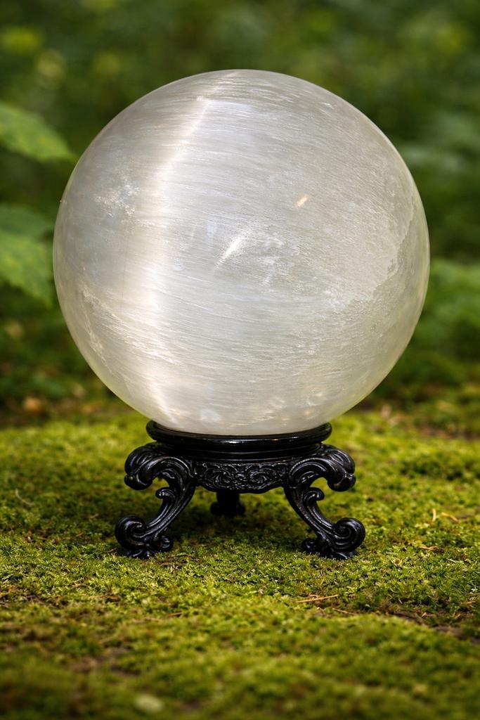 Prachtige Seleniet Kristallen Bol 10 cm ,Krachtig & Mystiek, Sieraden, Tassen en Uiterlijk, Edelstenen, Nieuw, Ophalen of Verzenden