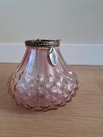 Riverdale Theelichthouder Roze Glas, Huis en Inrichting, Woonaccessoires | Kandelaars en Kaarsen, Overige kleuren, Nieuw, Ophalen of Verzenden