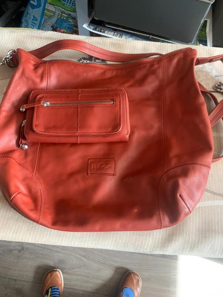 Kipling Cheryl dames lederen schouder tas(nr.12 D6), Sieraden, Tassen en Uiterlijk, Tassen | Damestassen, Gebruikt, Schoudertasje