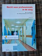 Recht voor professionals in de zorg | Noordhoff Uitgevers, Ophalen of Verzenden, Gelezen, HBO