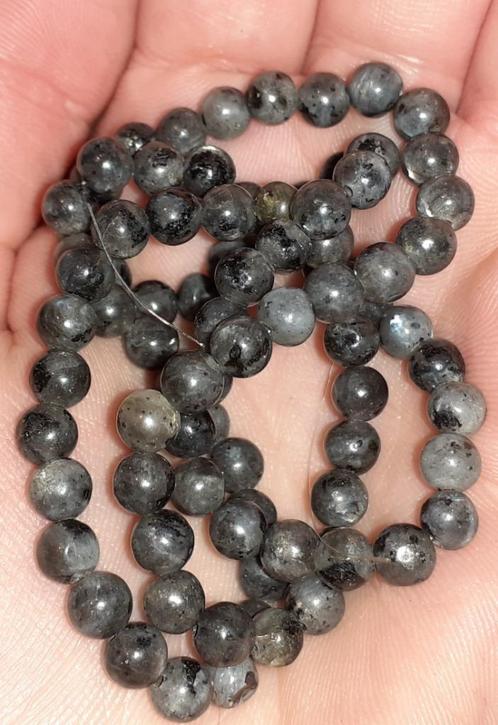lot kralen larvikiet 4-5mm +- 87, Hobby en Vrije tijd, Kralen en Sieraden maken, Nieuw, Kraal, Verzenden
