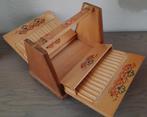 Vintage houten sigarettendoos, Antiek en Kunst, Curiosa en Brocante, Ophalen of Verzenden