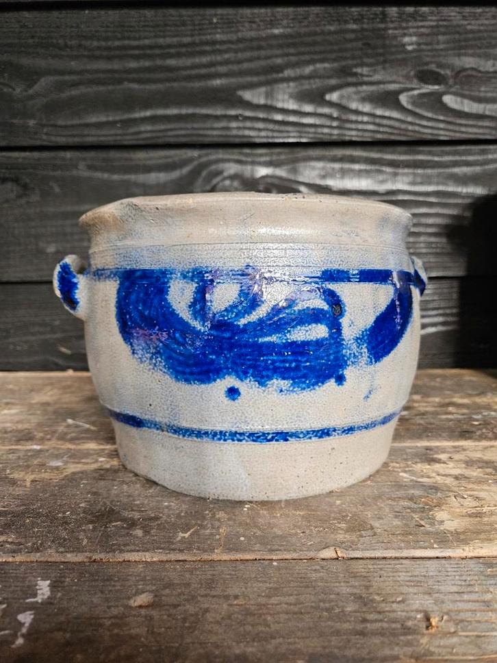 Oude delfts blauwe aardewerk pot, Antiek en Kunst, Antiek | Keramiek en Aardewerk, Ophalen of Verzenden