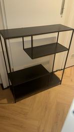 Strakke Zwarte Metalen Wandkast, Met plank(en), 100 tot 150 cm, Zo goed als nieuw, Metaal