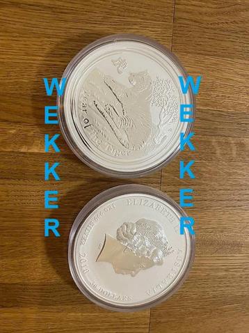 30x1kg zilveren munt Perth Mint Jaar van de Tijger 2010 beschikbaar voor biedingen