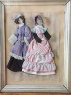 Vrouwen in kleding mooi ingelijst antiek uit Engeland., Ophalen of Verzenden