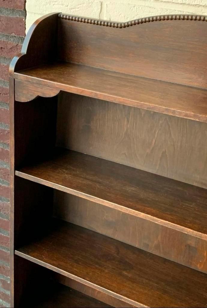 Antiek eiken boekenkast Amsterdamse School stijl, Huis en Inrichting, Kasten | Boekenkasten, Gebruikt, 50 tot 100 cm, 100 tot 150 cm