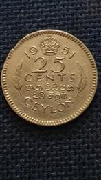 25 cents 1951 Ceylon, Postzegels en Munten, Munten | Azië, Ophalen of Verzenden, Losse munt, Zuid-Azië
