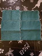 Set van 4 groene stoffen servetten, Ophalen, Zo goed als nieuw