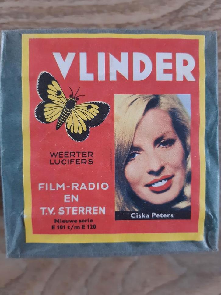 Vintage Vlinder of Weerter Lucifers - Film Radio TV Sterren, Verzamelen, Merken en Reclamevoorwerpen, Nieuw, Verpakking, Ophalen of Verzenden