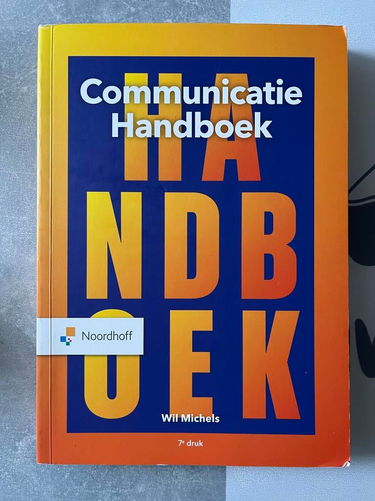 Communicatie Handboek - Wil Michels - 7e druk, Ophalen of Verzenden, Zo goed als nieuw, HBO