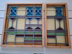 2 prachtige en kleurrijke panelen glas in lood, Doe-het-zelf en Verbouw, Glas en Ramen, Ophalen, Zo goed als nieuw, Glas in lood
