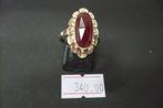 14 krt. 585 gouden dames ring met carneool steen maat 18.5, Sieraden, Tassen en Uiterlijk, Ringen, 18 tot 19, Overige kleuren