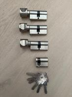 ABUS (knop) cilinder sloten  SKG 2, Doe-het-zelf en Verbouw, Ophalen of Verzenden, Zo goed als nieuw, Rvs, Slot
