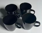 4 zwarte koffie mokken paar keer gebruikt, Huis en Inrichting, Keuken | Servies, Ophalen of Verzenden