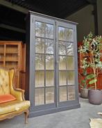 Hoge franse vitrinekast | Grenen winkelkast #918, Met deur(en), 25 tot 50 cm, 100 tot 150 cm, Ophalen of Verzenden