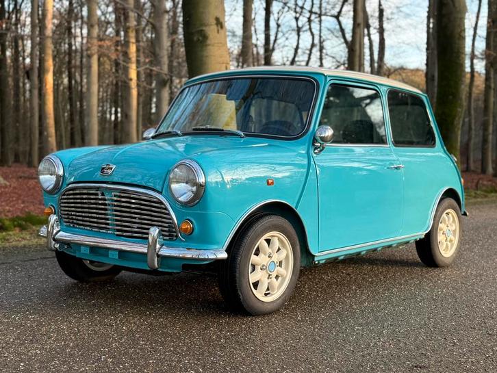 MINI Mini Cooper 1.3i, bj 1997, Surf Blue RETRO uitvoering, Auto's, Mini, Bedrijf, Cooper, Lederen bekleding, Benzine, Sedan, Handgeschakeld