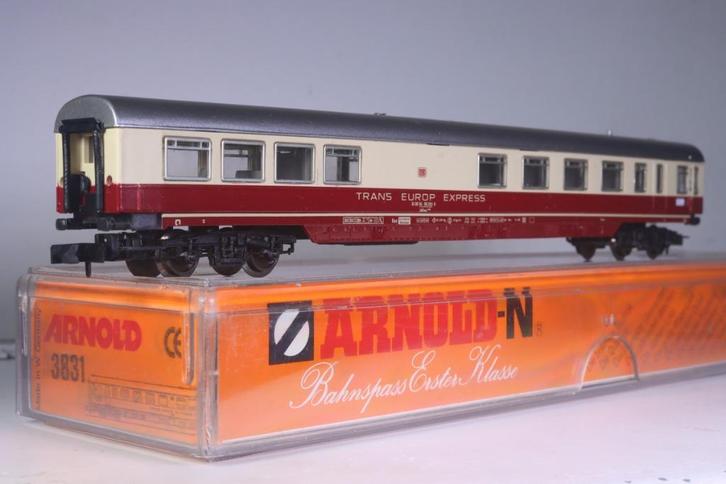 IC-barwagen 1e kl type ARDmz 106, TEE-kleuren, DB, Hobby en Vrije tijd, Modeltreinen | N-Spoor, Zo goed als nieuw, Wagon, Gelijkstroom